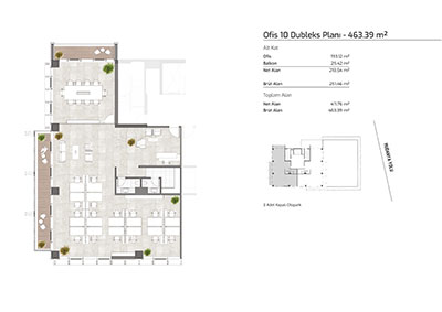İnallar Cadde - Ofis 10 Planı