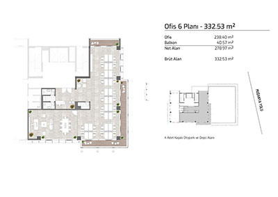 İnallar Cadde - Ofis 6 Planı